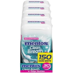 Clean Breath Hard Mints, Intense Wintergreen, 150 Pieces, 4 Count Pack