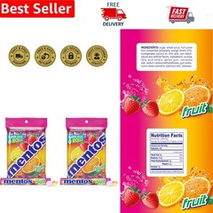 Gluten-Free Mixed Fruit Chewy Mints – 14 Pieces/Roll, 12 Rolls for Celebrations