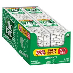 Tic Tac Freshmint Breath Mints, Bulk 12 Pack, 1.7 Ounce (Pack of 12)