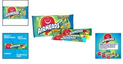 Delightful Sour Taffy Candy: Watermelon, Blue Blast & Lemon Bar Box – 9 Count