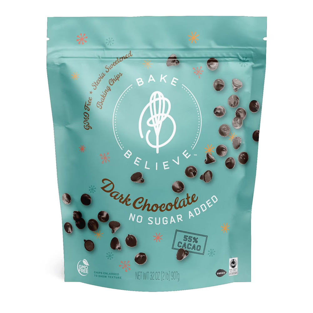 Bake Believe No Sugar Added Dark Chocolate Chips 32 oz. Free Shippiing