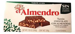 El Almendro Turron Chocolate con Almendras Sugar-free, 7 ounces