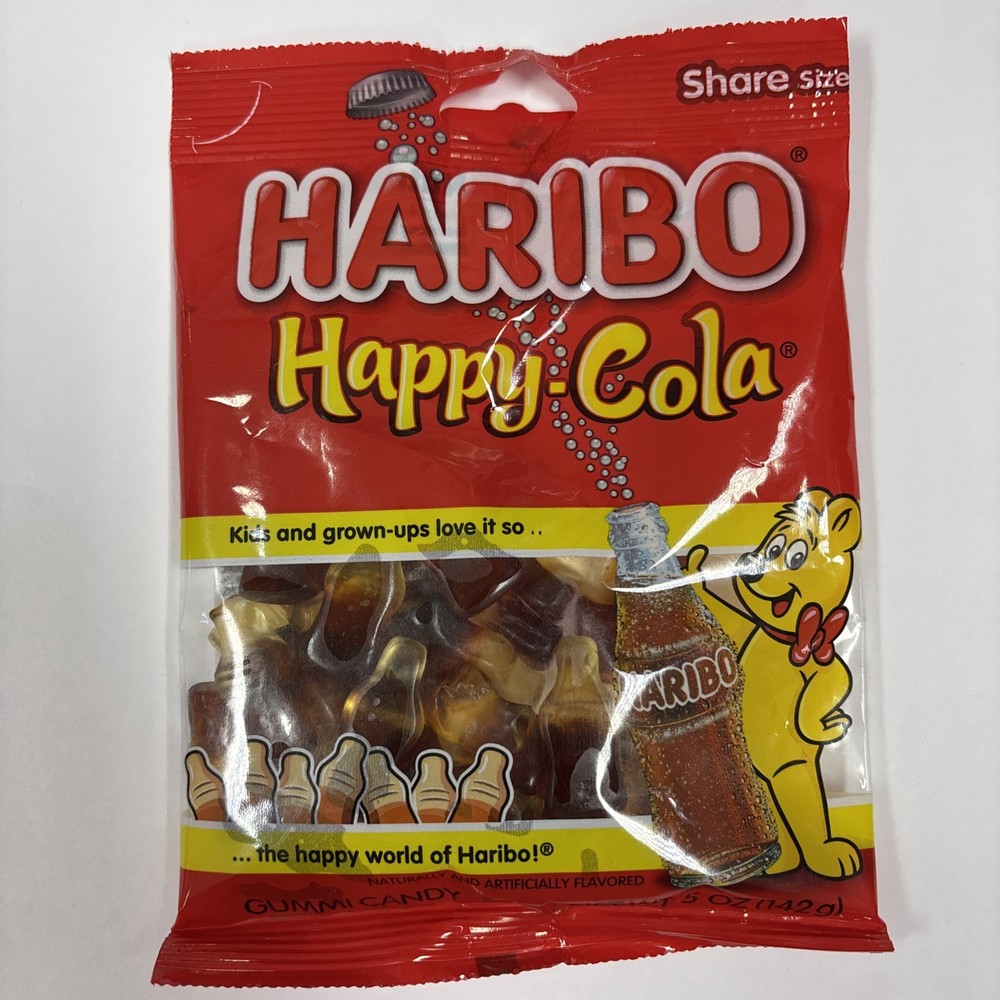 Haribo Happy Cola Flavor Sharing Size Gummies 4oz 3 Bags New Sealed