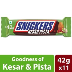 Snickers Kesar Pista Chocolate Bar 42g Pack of 15best gift for Occasion