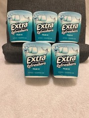 Extra Refreshers, Polar Ice Sugar free Gum, 40 Pieces each NEW Lot of 5