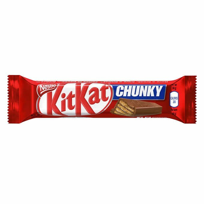 24 full size Nestle Kitkat Chunky Milk Chocolate Wafer Bars 40g- FREE SHIPPING