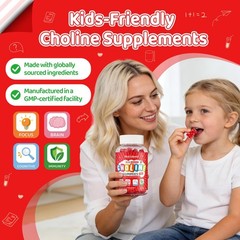 NATISLAND Choline Gummies for Kids & Adults, 1 Count (Pack of 60)