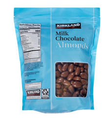 Kirkland Milk Chocolate Covered Roasted Almonds 3 lbs Kosher BAG ONLY 48oz