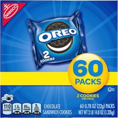 Chocolate Sandwich Cookies – 60 Snack Packs, 2 Cookies Each, Perfect for Parties