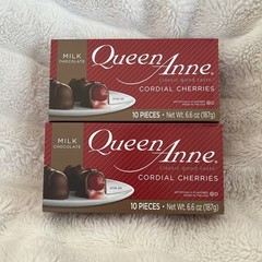 2 Boxes Queen Anne Milk Chocolate Covered Cordial Cherries Candy-20 Pieces