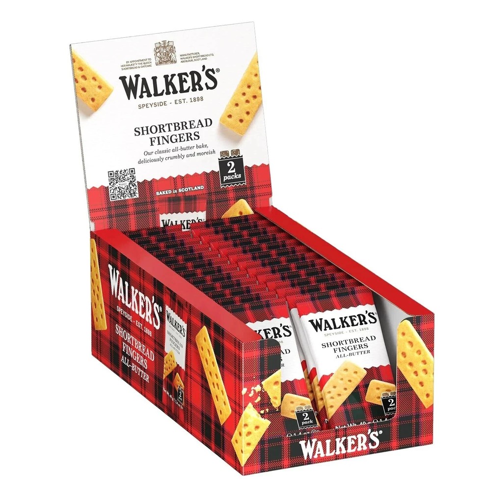 Walker’s All-Butter Shortbread Fingers – 2-Count Snack Packs (Pack of 24) – Auth