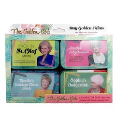 The Golden Girls Stay Golden Mints Gift 4 Character Tins Filled with Peppermints