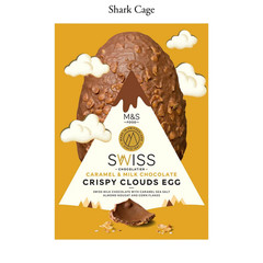 M&S Swiss Caramel & Milk Chocolate Crispy Clouds Egg 274g