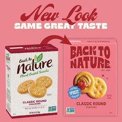 Back to Nature Classic Round Crackers, Non-GMO, Vegan Friendly Snack Cracker, Ma