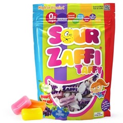 Zollipops Zaffi Taffy Sour in Assorted Sour Flavors, Watermelon, Green Apple,…