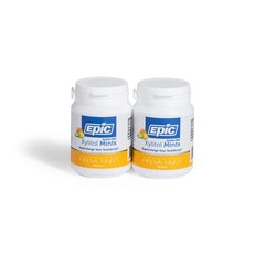 Epic Mints Sugarless Breath Mints 180 Count Pack of 2 Xylitol Fresh Fruit Flavor