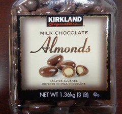 Kirkland Milk Chocolate Covered Roasted Almonds 3 lbs Kosher BAG ONLY 48oz