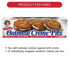 Oatmeal Creme Pies – 96 Individually Wrapped Sandwich Cookies (8 Boxes) – Snack