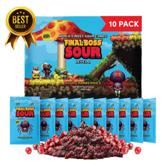 Sour Cranberries Candy 10 Pack Dried Fruit Snack Treat Lunch Box