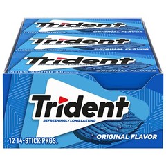 Trident Gum – Original Favor mint 12 Packs 168 Pieces Sugar Free gum w/ Xylitol