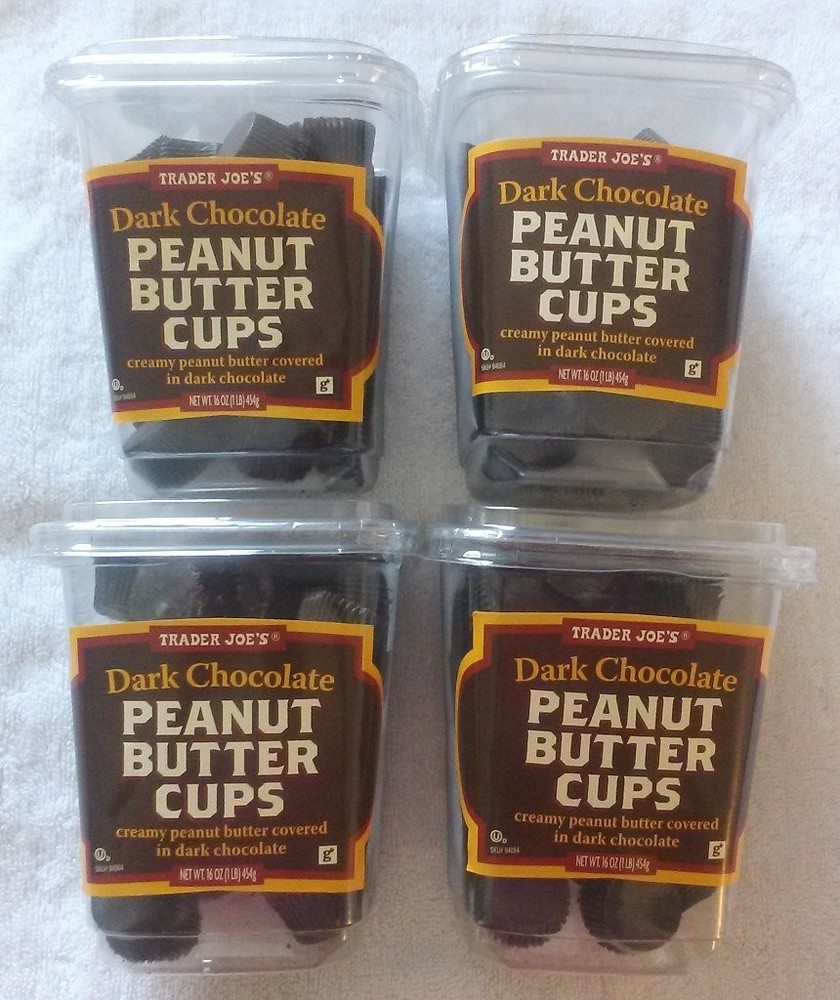 4 Packs Trader Joe’s Dark Chocolate Peanut Butter Cups 16oz