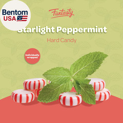 Starlight Mints – 2 Pound Bulk Pack (180 Count) – Peppermint Hard Candy – Old Fa