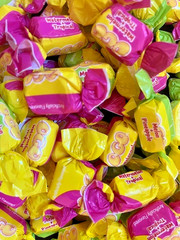 OGO Original Gourmet 2-in-1 Fruit Cube Chews Candy- 1 Bag- 40 PIECES