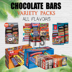 Chocolate Bars Snickers Twix Kitkat M&Ms Reeses Milky Way Hersheys VARIETY PACKS