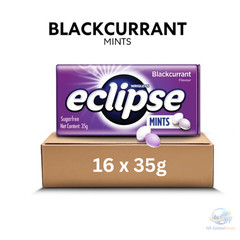 Bundle of 16 Pack Eclipse Sugarfree Mints Assorted Candy Tins Fresh Breath 35g