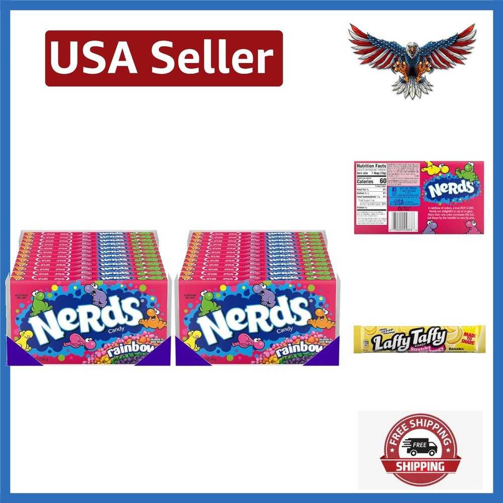 Classic 12-Pack Rainbow Candy Boxes – Tangy, Crunchy Treats for Movie Lovers