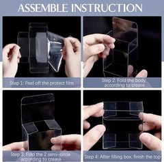 100 PCS Individual Clear Chocolate Coverd Oreos Cookie Boxes 2.17″ x2.17″ x1….