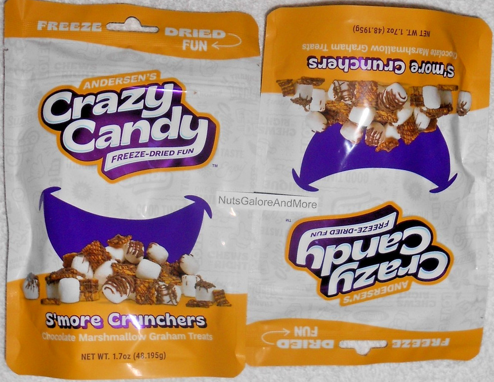 A1 Best Anderson’s Freeze Dried Crazy Candy Fun 1.7 Oz (48.195g) 1 Lot 2 Bags