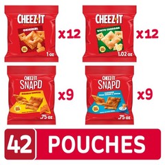 Cheez-It Cheese Crackers Baked Snack Crackers Lunch Snacks Variety Pack 42 Packs