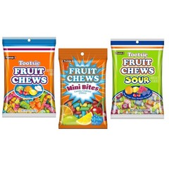 4x Tootsie Fruit Chews Sour Candy Snack Treats New Sealed Bulk 7oz