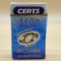 Vintage Certs Cool Mint Drops Peppermint Gum Breath Mints 1996 Sealed Pack READ!