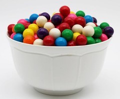 Small Assorted 2.5 Pounds 608 pieces, Mini Rainbow Bubble Gum For Candy Jars and