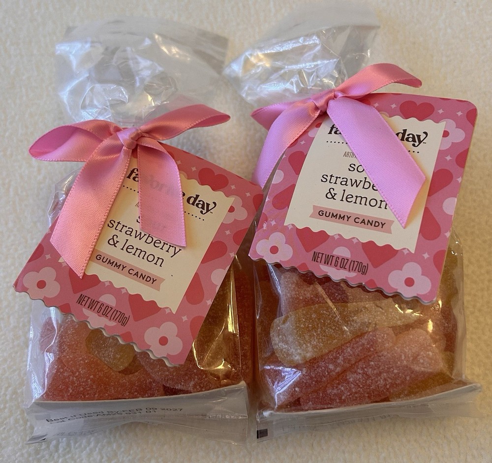Lot Of 2 Favorite Day Gummy Candy Sour Strawberry & Lemon 6 Oz Best Buy 020927