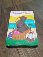 Russell Stover Solid Milk Chocolate Bunny Rabbit 1.3oz-BRAND NEW EXP AUG 2026