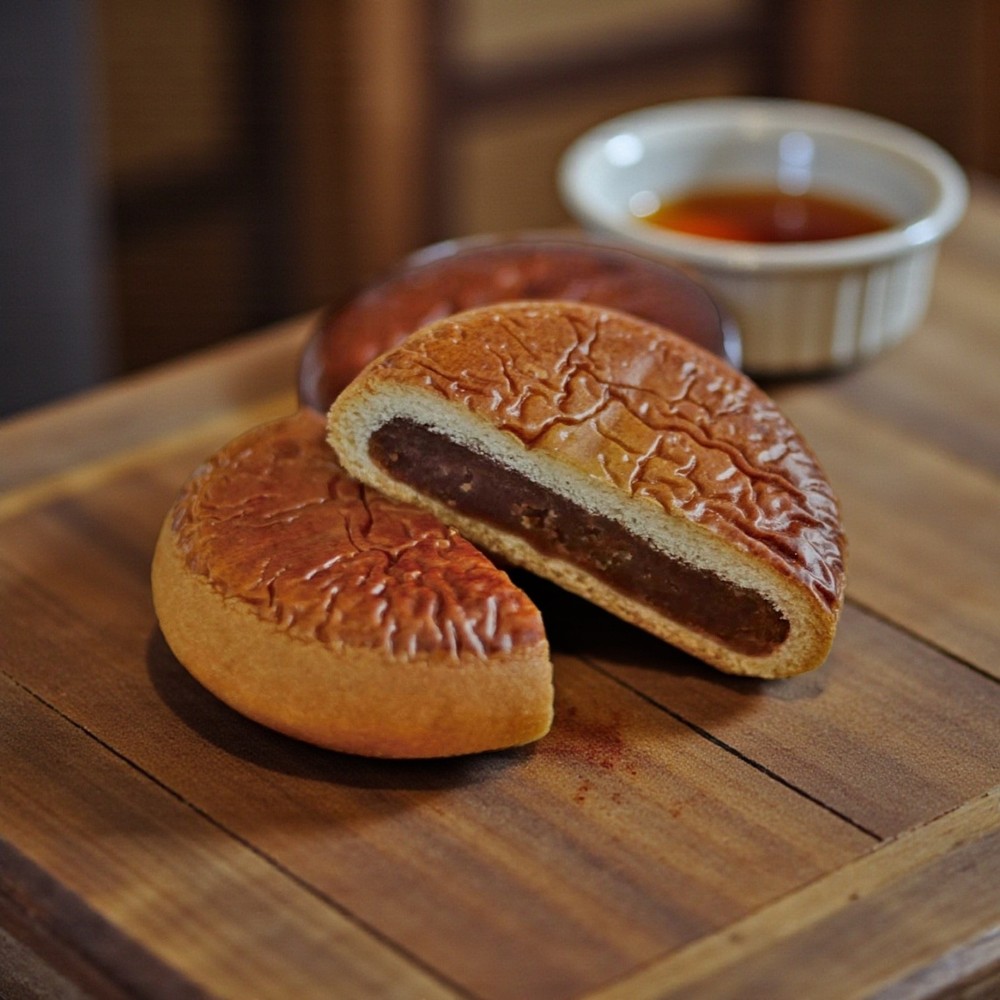 Honma Tsukisamu Okinawan Brown Sugar Anpan, Sweet Red Bean Paste Pastry,5 pieces