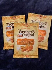 3 Bags Werther’s Original 2.22 oz. Harvest PUMPKIN SPICE Soft Caramels BB 4/25