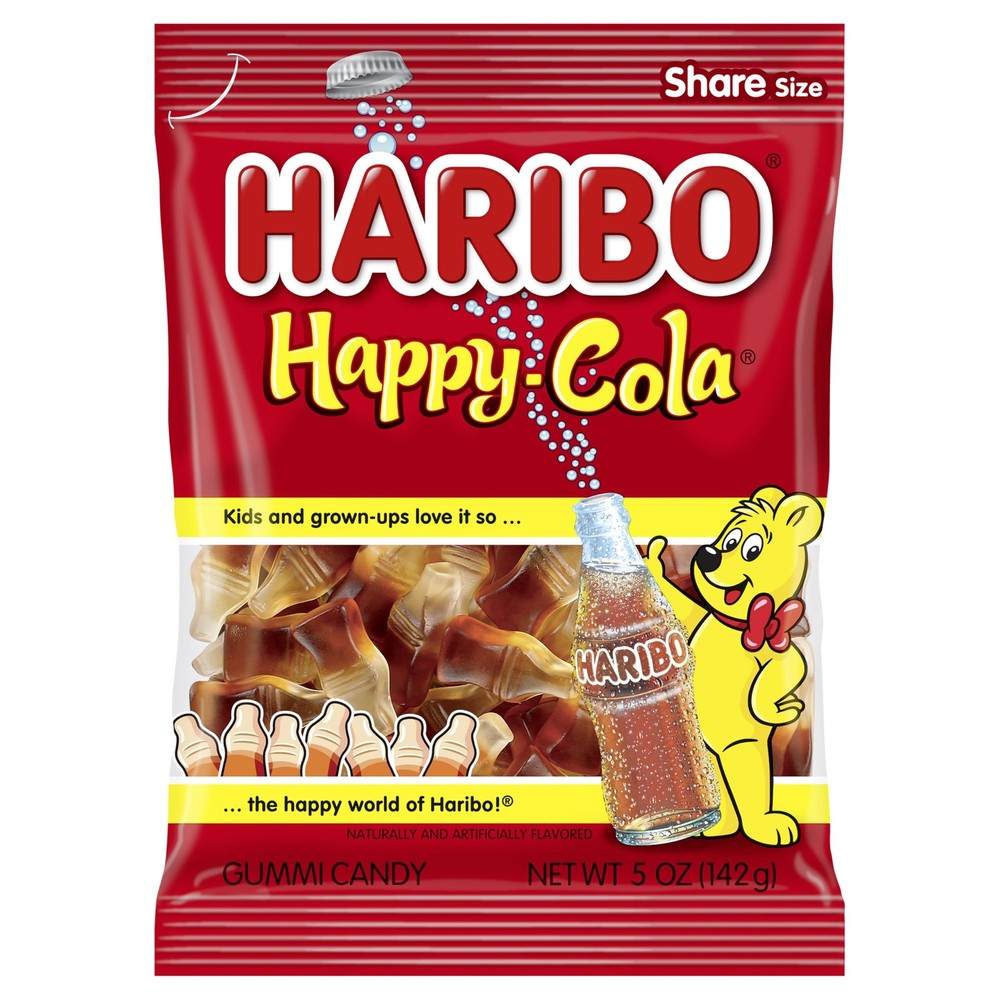 Haribo Happy-Cola Gummies Bag, 5 oz 5 Ounce (Pack of 1), Multicolor