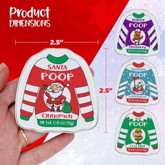 4E’s Novelty “Christmas Poop” Mint Candy Tins 4 Pack, Stocking Stuffers fo Kids