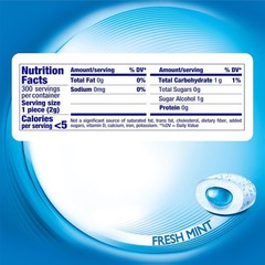 Bulk Pack of 6 Pure Fresh Chewing Gum, Fresh Mint, 50 Pieces