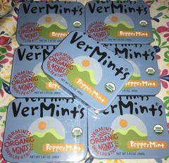 7 Organic Breath Mints VerMints PepperMint 1.41 Oz Tins Vegan Gluten Free