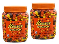 2-PACK Reese’s Pieces Peanut Butter Candy 62 oz each Jar Bulk Party Candy