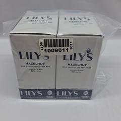 2 Boxes LILY’S Hazlenut Milk Chocolate Style Bars No Sugar Add 24 Bars BB 9/26