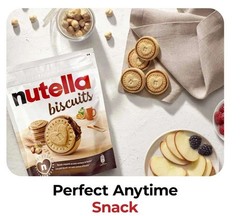 Nutella Biscuits Cookies Filled with Nutella Hazelnut Spread, Sweet Snack Pack,