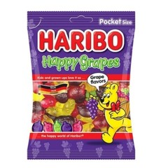 3× Haribo Happy grapes gummies 160 g each