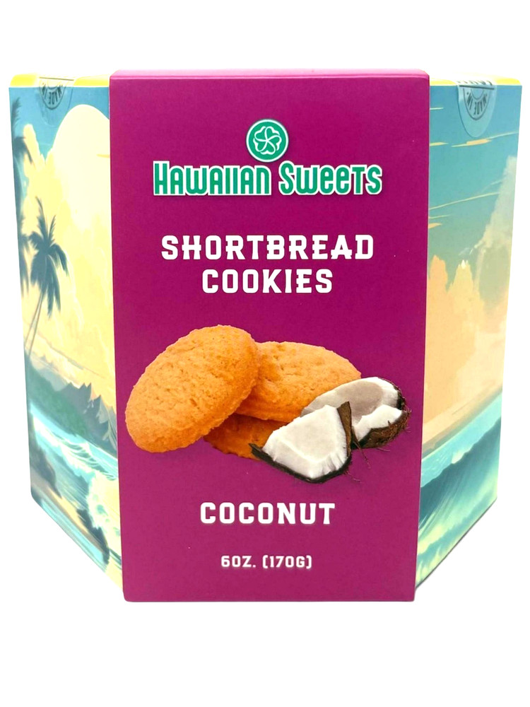 Hawaiian Sweets Shortbread Cookies Coconut 6 oz