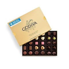 Godiva Assorted Belgian Chocolate Gift Box, Dark & Milk, 30 Pc